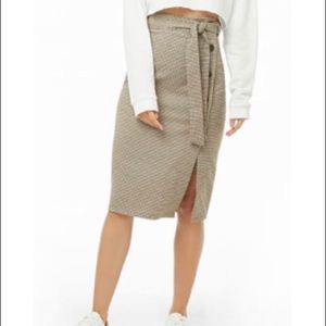 Long plaid button down skirt